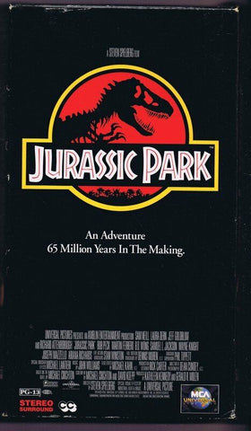 1993 Jurassic Park VINTAGE VHS Cassette Sam Neill Jeff Goldblum Laura Dern