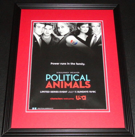 Political Animals 2012 Framed ORIGINAL 11x14 Advertisement Sigourney Weaver