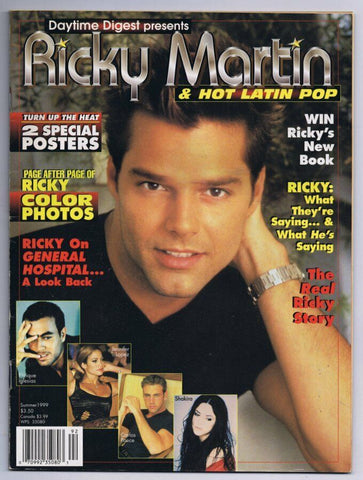 ORIGINAL Vintage 1999 Ricky Martin & Hot Latin Pop Magazine Shakira JLo