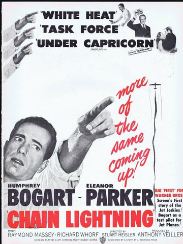 1949 Chain Lightning ORIGINAL Vintage 9x12 Industry Ad Humphrey Bogart