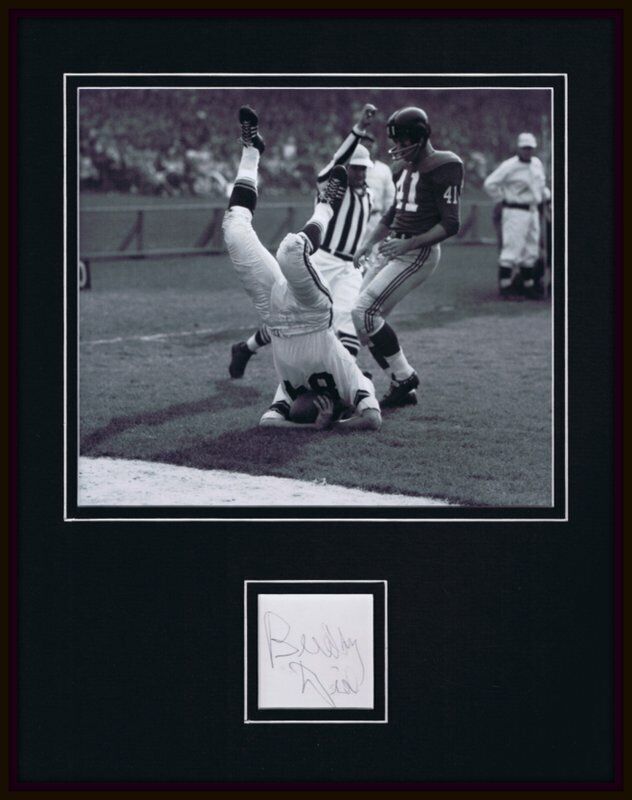 Buddy Dial Signed Framed 11x14 Photo Display Steelers Rice