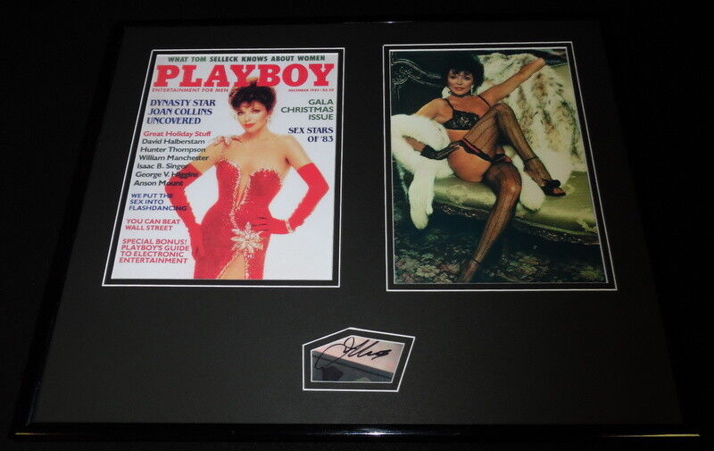 Joan Collins Signed Framed 16x20 Lingerie Photo Set Dynasty