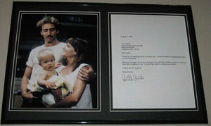 Holly Hunter Signed Framed 1991 Letter & Photo Display Raising Arizona