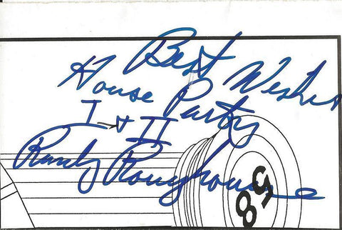 Randy Roughhouse Harris Signed Card House Party