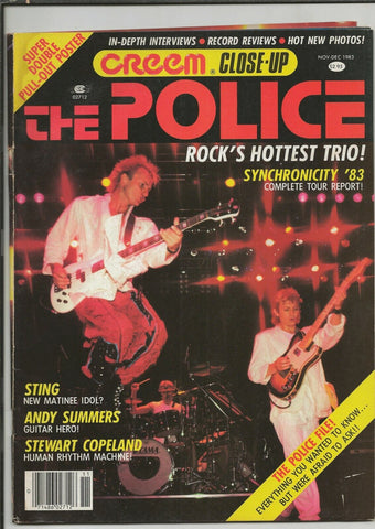 ORIGINAL Vintage Nov 1983 Creem Closeup Magazine The Police Sting