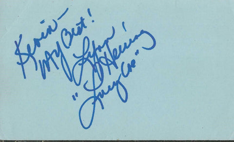 Lynn Herring Signed 3x5 Index Card General Hospital Lucy Coe Inscription