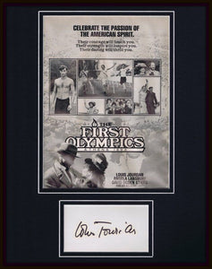 Louis Jourdan Signed Framed 11x14 ORIGINAL First Olympics Advertisement Display