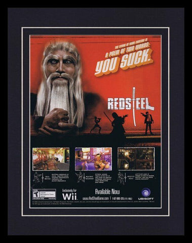 Redsteel 2006 Wii Framed 11x14 ORIGINAL Vintage Advertisement 