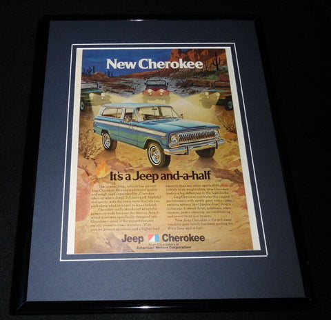 1973 Jeep Cherokee Framed 11x14 ORIGINAL Vintage Advertisement