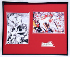 Buck Buchanan Signed Framed 16x20 Photo Set JSA Chiefs