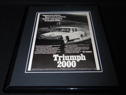 1966 Triumph 2000 Framed 11x14 ORIGINAL Vintage Advertisement