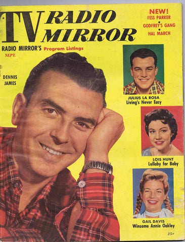 ORIGINAL Vintage September 1955 TV Radio Mirror Magazine Dennis James