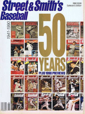 ORIGINAL Vintage 1990 Street + Smith Baseball Magazine 50th Anniversary