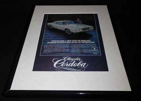 1977 Chrysler Cordoba 11x14 Framed ORIGINAL Vintage Advertisement