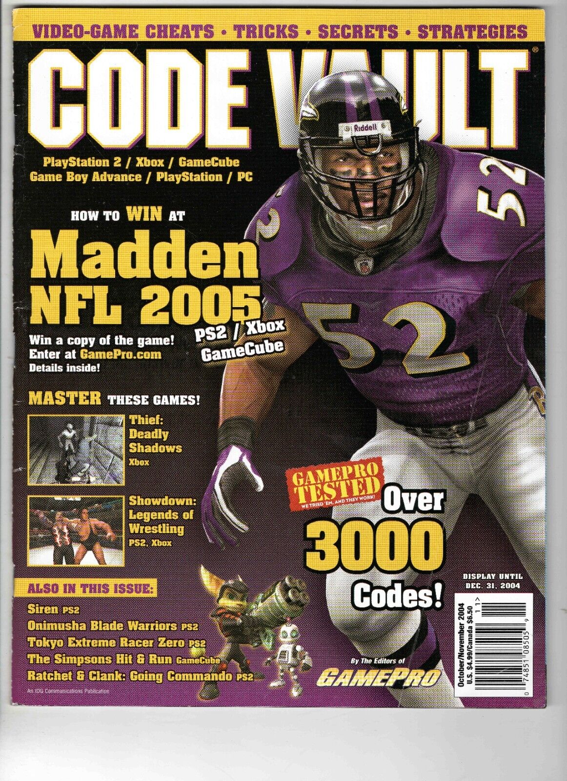 Oct 2004 Code Vault Magazine Ray Lewis Madden 2005