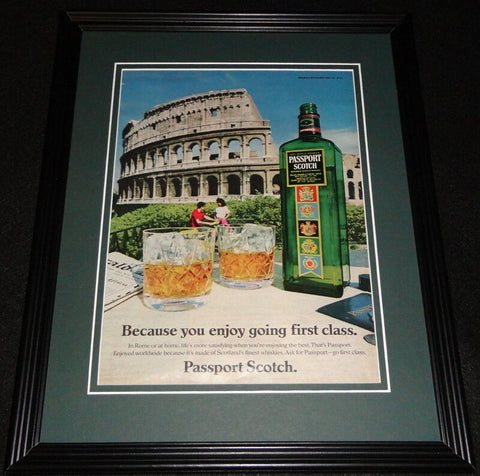 1983 Passport Scotch 11x14 Framed ORIGINAL Vintage Advertisement 