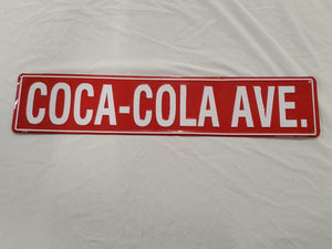 VINTAGE 1996 Coca Cola Avenue Metal Tin Sign 5x24"