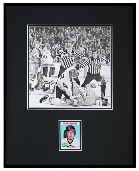 Terry O'Reilly Fight Signed Framed 16x20 Poster Photo Display Bruins