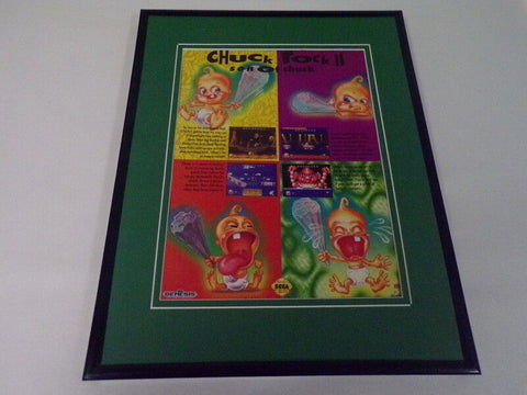 Chuck Rock II 1993 Sega 11x14 Framed ORIGINAL Advertisement