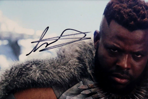 Winston Duke Signed Framed 16x20 Black Panther Photo Poster Set AW  