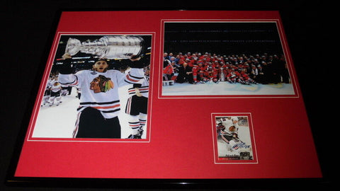 Patrick Kane Signed Framed 16x20 Photo Set Chicago Blackhawks Stanley Cup JSA