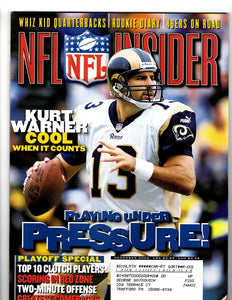 VINTAGE Dec 2000 NFL Insider Magazine Kurt Warner Rams