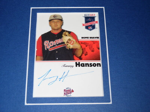 Tommy Hanson Signed Framed 11x17 Photo Display Braves