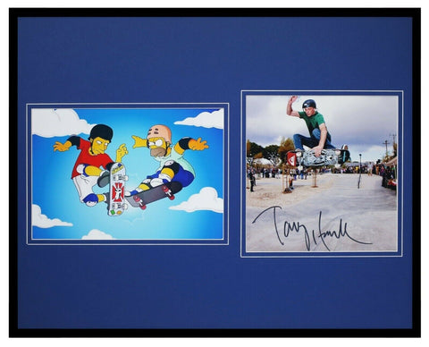 Tony Hawk Signed Framed 16x20 Photo Set AW The Simpsons