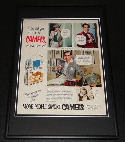 1953 Camel Cigarettes ORIGINAL Framed 12x18 Vintage Advertisement Display