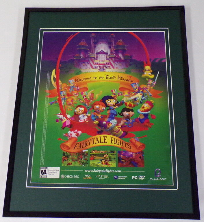 Fairytale Fights 2009 PS3 XBox Framed 11x14 ORIGINAL Advertisement 