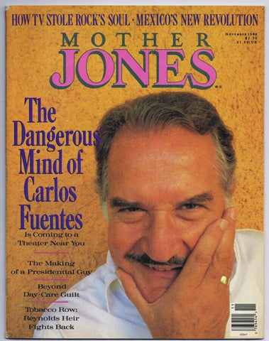 ORIGINAL Vintage November 1988 Mother Jones Magazine Carlos Fuentes