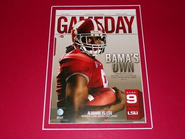 Mark Ingram Framed 16x20 Photo & 2009 LSU vs Alabama Program Cover Set 