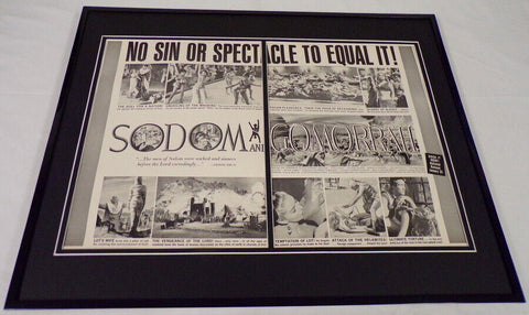 1962 Sodom and Gomorrah 16x20 ORIGINAL Framed Industry Advertisement 