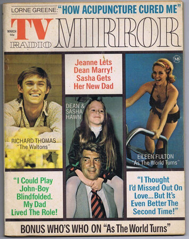 ORIGINAL Vintage March 1973 TV Radio Mirror Magazine Eileen Fulton Bikini Cover