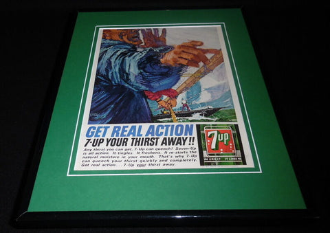 1964 Seven Up 7 Up / Boating 11x14 Framed ORIGINAL Vintage Advertisement