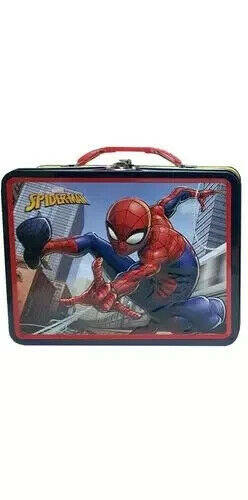 BRAND NEW 2022 Tin Box Co Marvel Spider-Man Swinging Metal Lunch Box