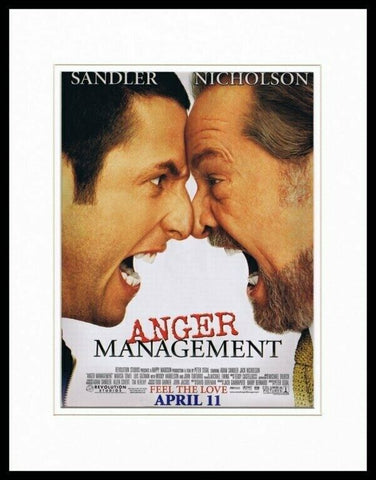 Anger Management 2003 Nicholson/Sandler Framed 11x14 ORIGINAL Advertisement