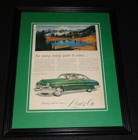 1951 Lincoln Cosmopolitan Sedan Framed 11x14 ORIGINAL Vintage Advertisement