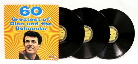 VINTAGE Dion and the Belmonts 60 Greatest 3x LP Vinyl Record Album Set