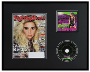 Kesha 16x20 Framed 2013 Rolling Stone Magazine & Warrior CD Display