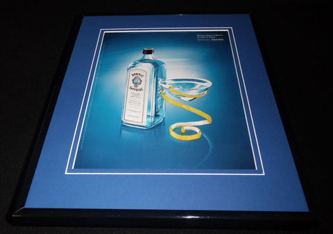 2004 Bombay Sapphire London Dry Gin Framed 11x14 ORIGINAL Advertisement C