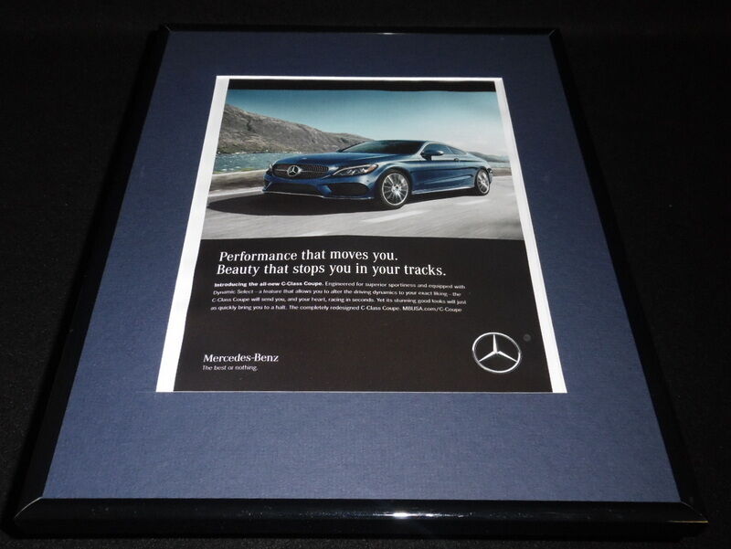 2016 Mercedes Benz C Class Coupe Framed 11x14 ORIGINAL Advertisement