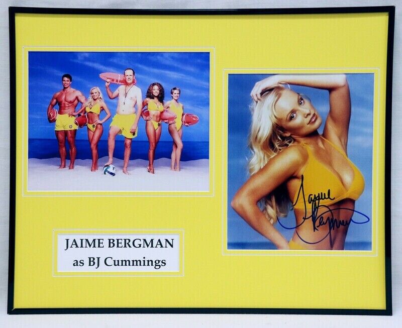 Jaime Bergman Signed Framed 16x20 Photo Set Son of the Beach w/ cast