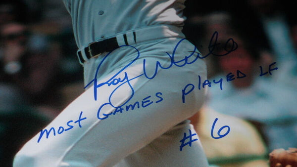 Roy White Signed Framed 16x20 Photo Poster JSA Yankees Most Games Played Inscrip