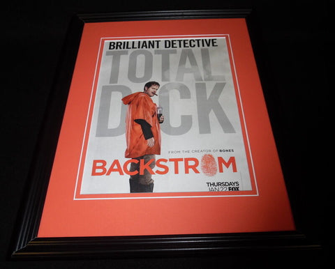 Backstrom 2015 Fox Framed 11x14 ORIGINAL Advertisement Rainn Wilson