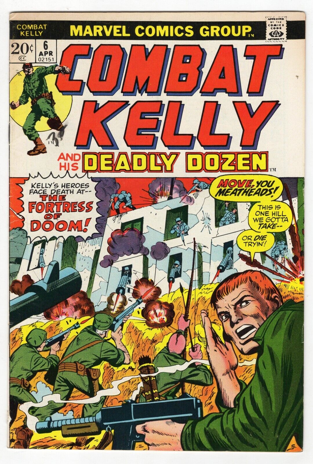 Combat Kelly #6 VINTAGE 1973 Marvel Comics