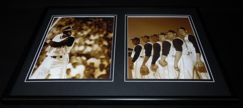 Roberto Clemente Framed 12x18 Photo Display Pgh Pirates w/ teammates