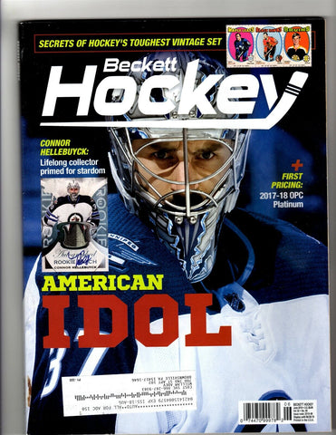 VINTAGE June 2018 Beckett Hockey Card Magazine Connor Hellebuyck