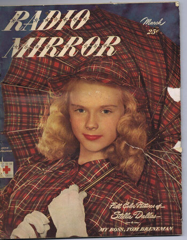 ORIGINAL Vintage March 1947 Radio Mirror Magazine Stella Dallas Anne Francis