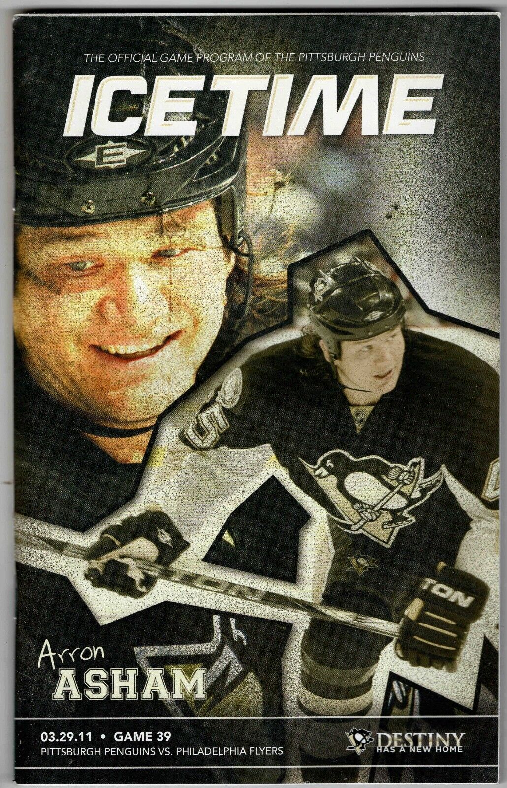 Mar 29 2011 Philadelphia @ Pittsburgh Penguins Program Ville Leino 2 Goals